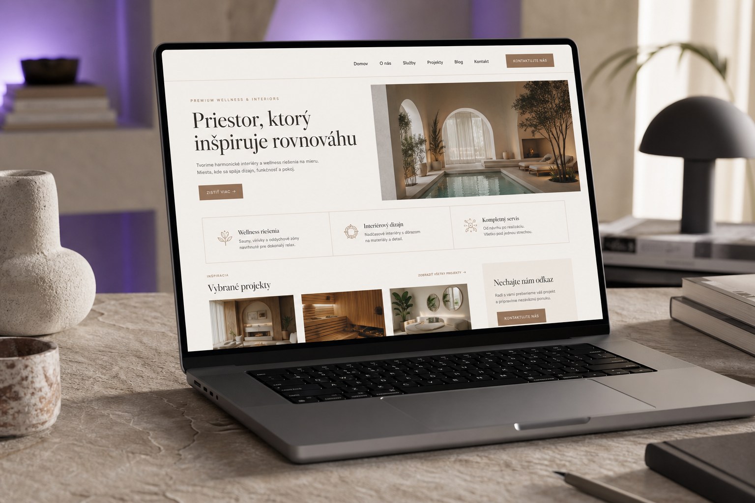 Realistický náhľad obsahovo bohatého WordPress webu